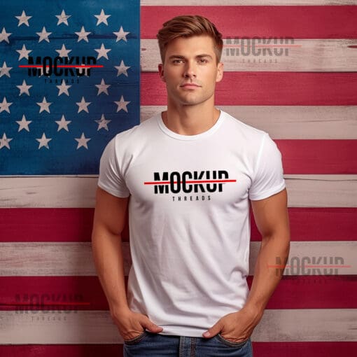 USA Tshirt Mockup, American flag mockup, 4th of July t-shirt mockup, USA themed mockup, Patriotic t-shirt mockup, Election campaign mockup